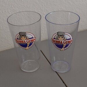 Pair of Bubba Gump Plastic Drinking Glasses
